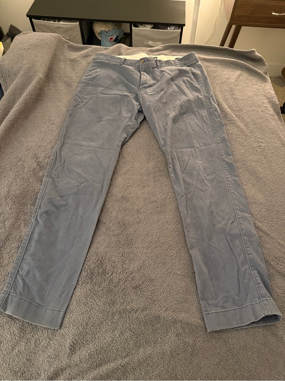 J.Crew Men's Casual Blue Cotton Chinos